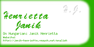 henrietta janik business card